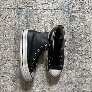 Converse Black and White Platform Shoes